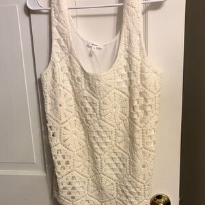 Maurices Cream Crochet Tank Top